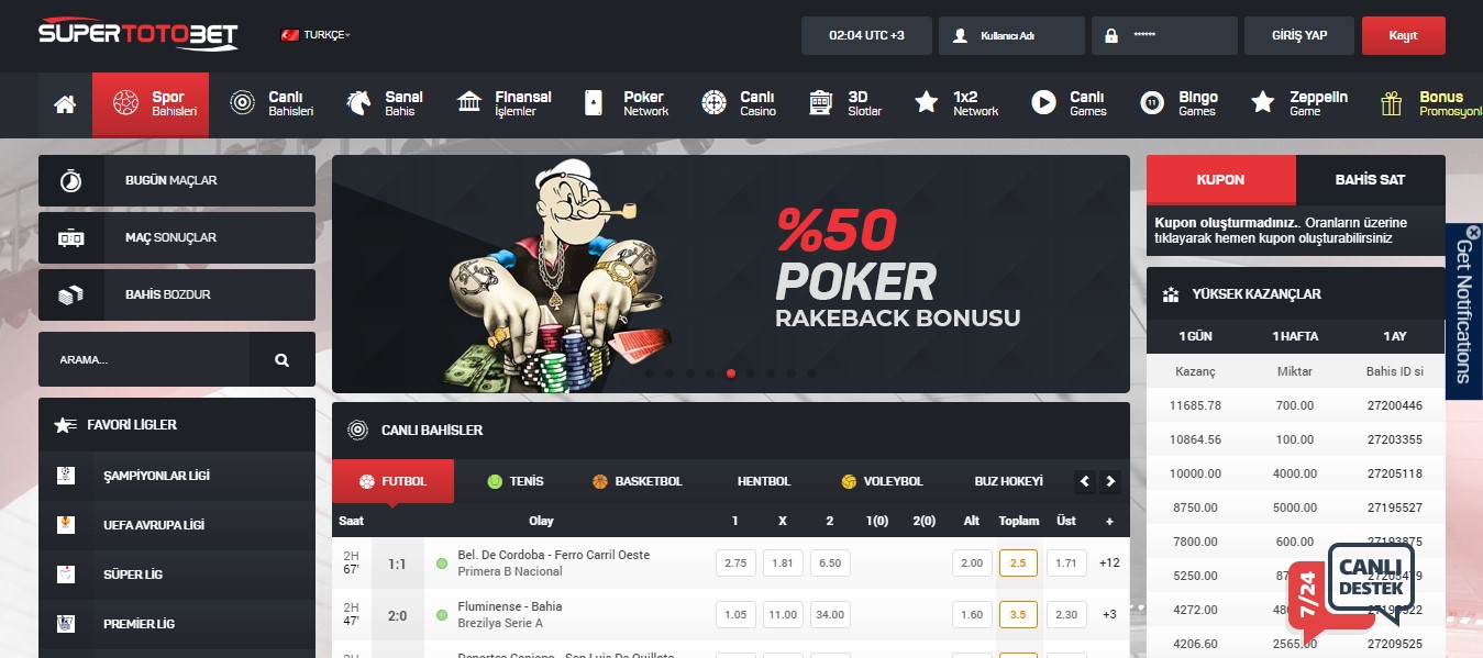 Supertotobet Sitesi Canlı Casino Türkçe Olarak Hizmet Vermekte midir